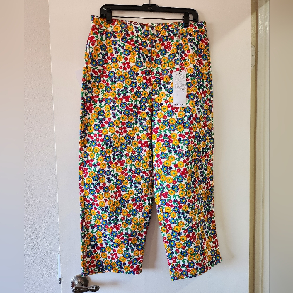 Marni Colorful Flower Jeans